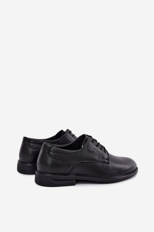 Elegantné čierne pánske topánky Calven
