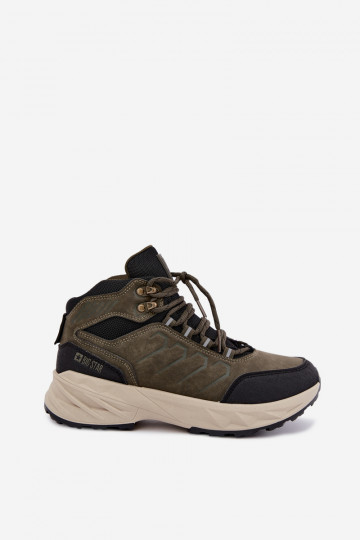 Dámske turistické topánky Big Star UU274804 khaki farby 2