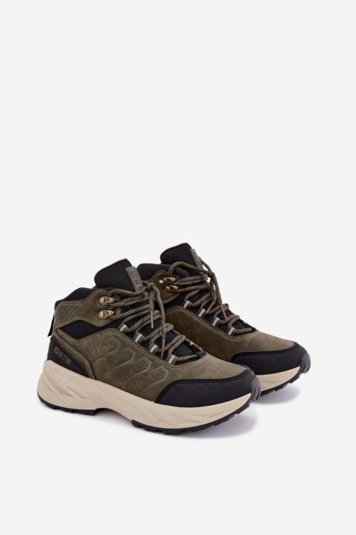 Dámske turistické topánky Big Star UU274804 khaki farby