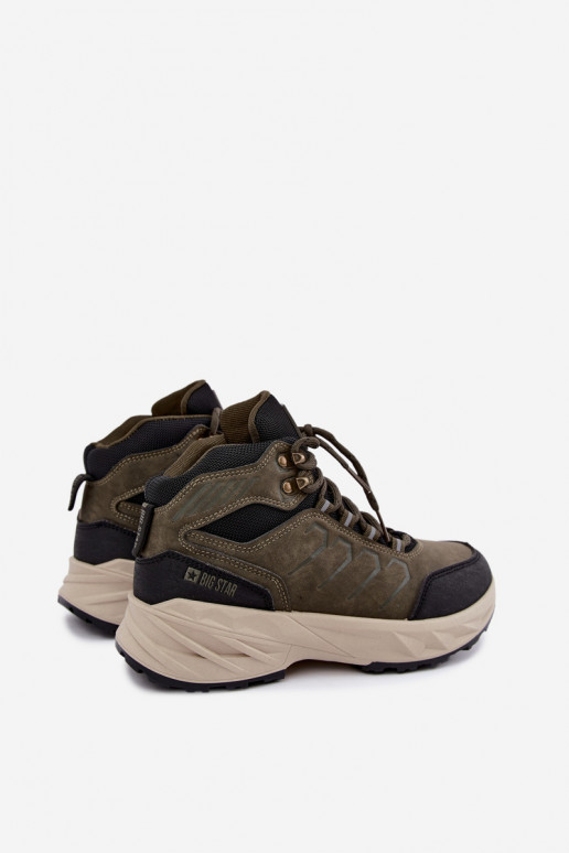Dámske turistické topánky Big Star UU274804 khaki farby