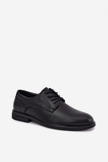 Elegantné čierne pánske topánky Calven
