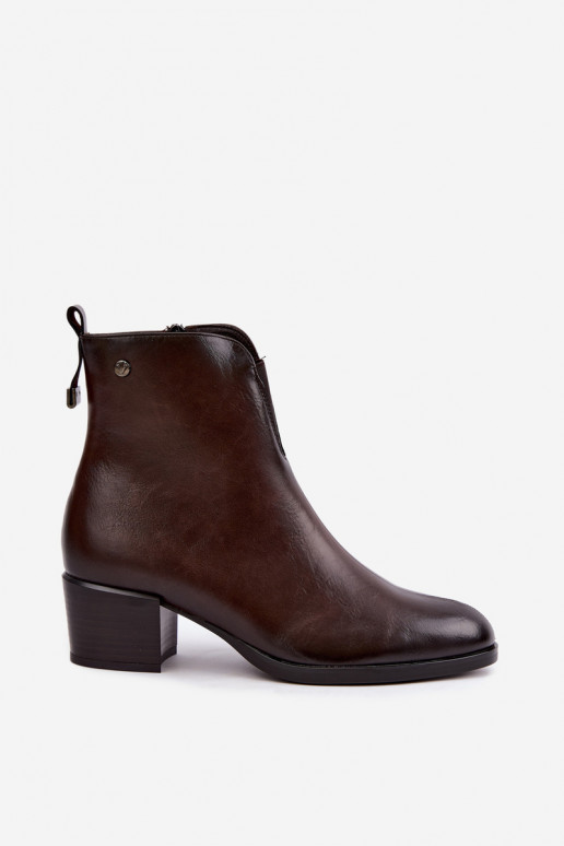 Zateplené členkové topánky Klocke Vinceza 58654 v čokoládovej farbe