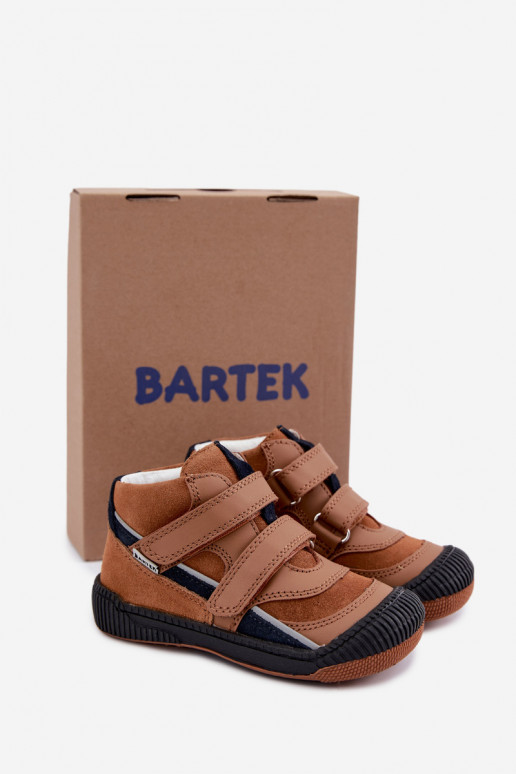 Hnedé kožené detské topánky Bartek 8631673