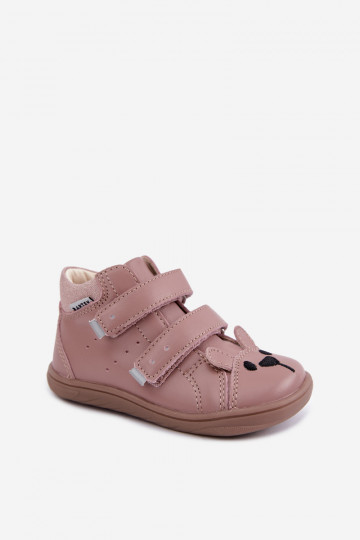 Ružové kožené Barefoot detské topánky Bartek 8631985