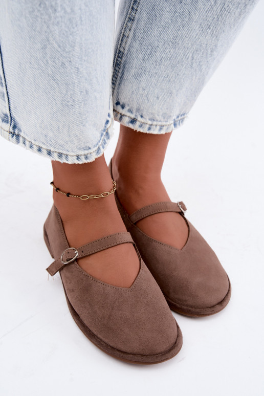 Barefoot typ baleríny so strapcami v hlinenej farbe Rhoselle
