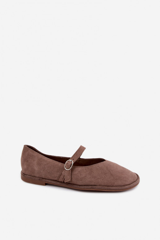 Barefoot typ baleríny so strapcami v hlinenej farbe Rhoselle