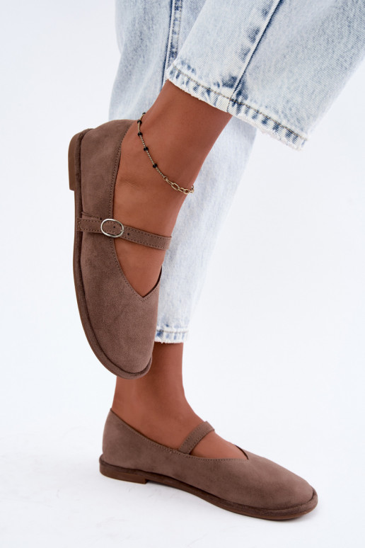 Barefoot typ baleríny so strapcami v hlinenej farbe Rhoselle