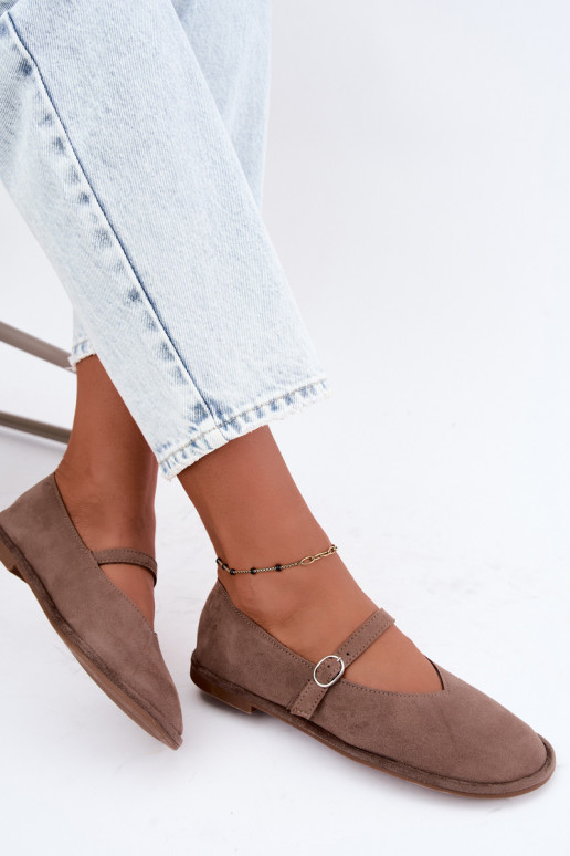 Barefoot typ baleríny so strapcami v hlinenej farbe Rhoselle