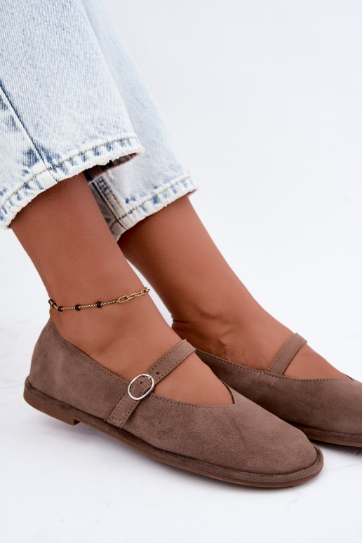 Barefoot typ baleríny so strapcami v hlinenej farbe Rhoselle