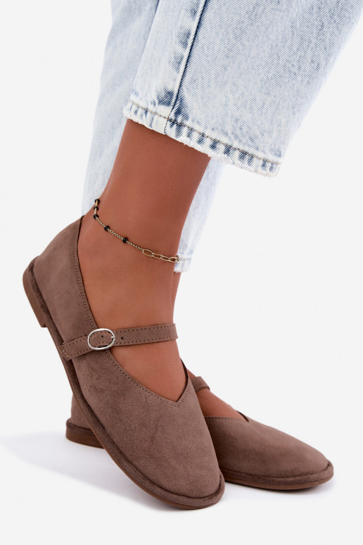 Barefoot typ baleríny so strapcami v hlinenej farbe Rhoselle