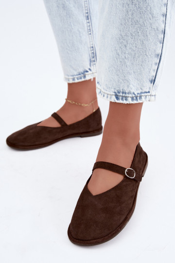 Barefoot typ baleríny so strapcami v čokoládovej farbe Rhoselle 2
