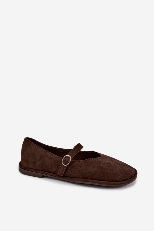 Barefoot typ baleríny so strapcami v čokoládovej farbe Rhoselle