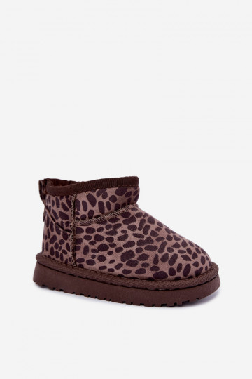 Detské snehové čižmy s leopardím vzorom Snoelle