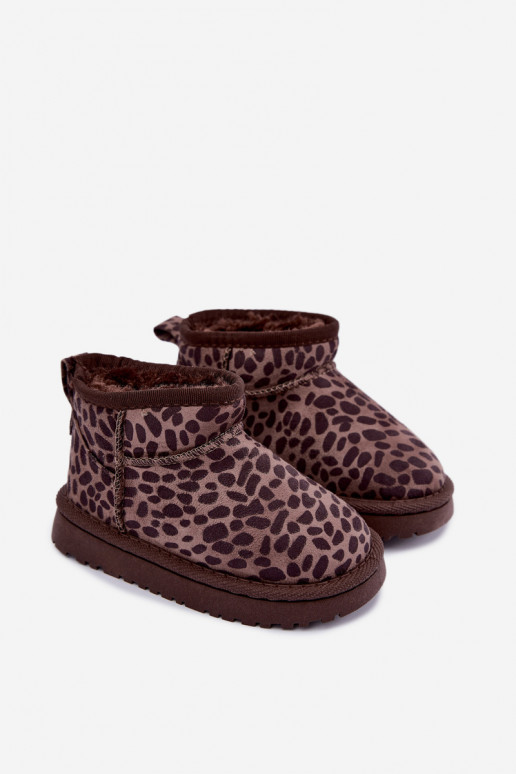 Detské snehové čižmy s leopardím vzorom Snoelle