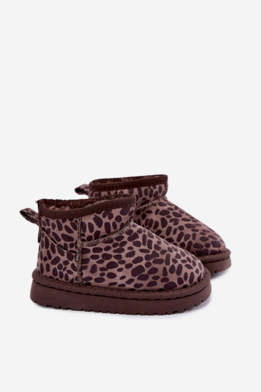 Detské snehové čižmy s leopardím vzorom Snoelle