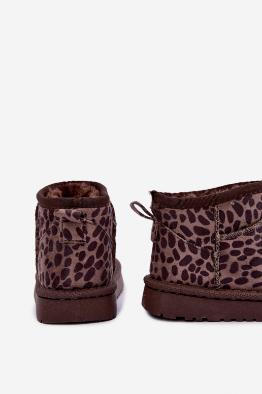 Detské snehové čižmy s leopardím vzorom Snoelle