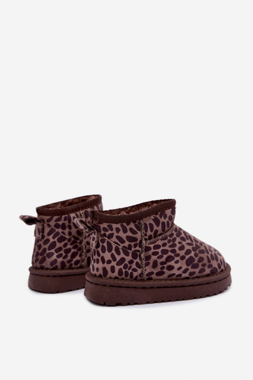 Detské snehové čižmy s leopardím vzorom Snoelle