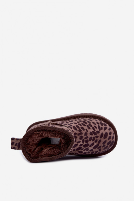 Detské snehové čižmy s leopardím vzorom Snoelle