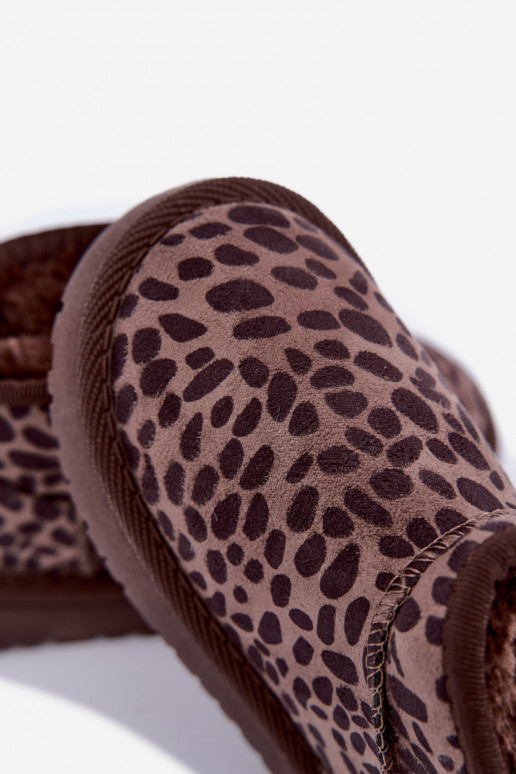 Detské snehové čižmy s leopardím vzorom Snoelle