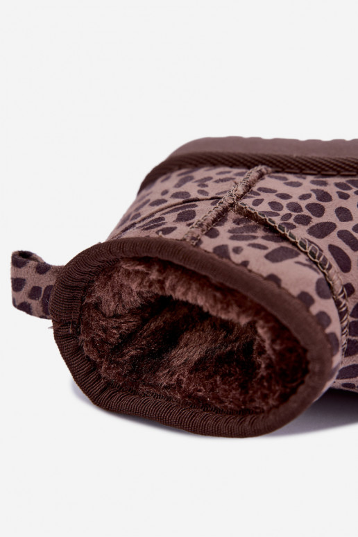 Detské snehové čižmy s leopardím vzorom Snoelle