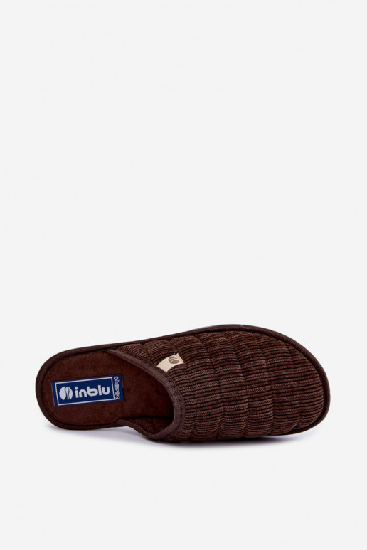 Hnedé pánske šľapky Inblu 91000034