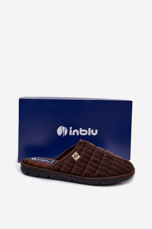 Hnedé pánske šľapky Inblu 91000034