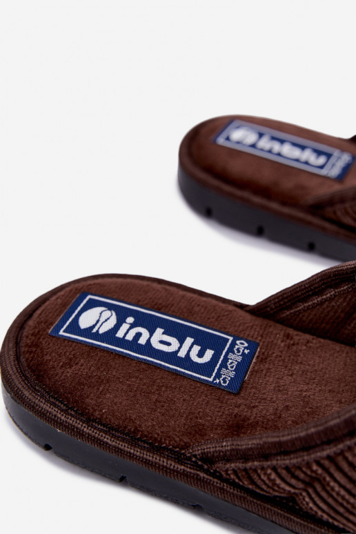 Hnedé pánske šľapky Inblu 91000034