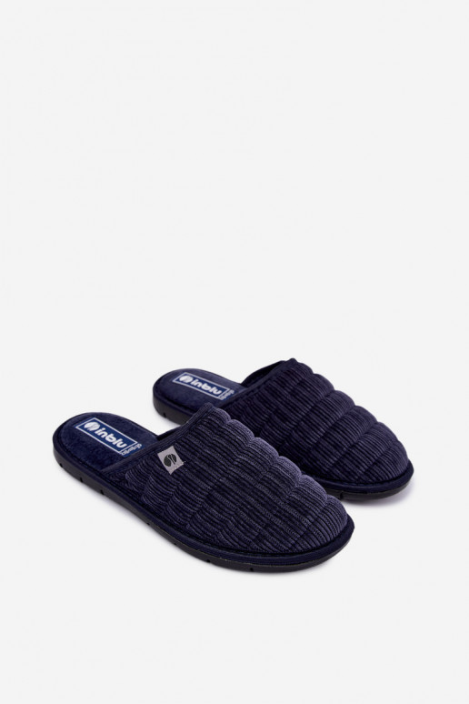 Tmavomodré pánske šľapky Inblu 91000034