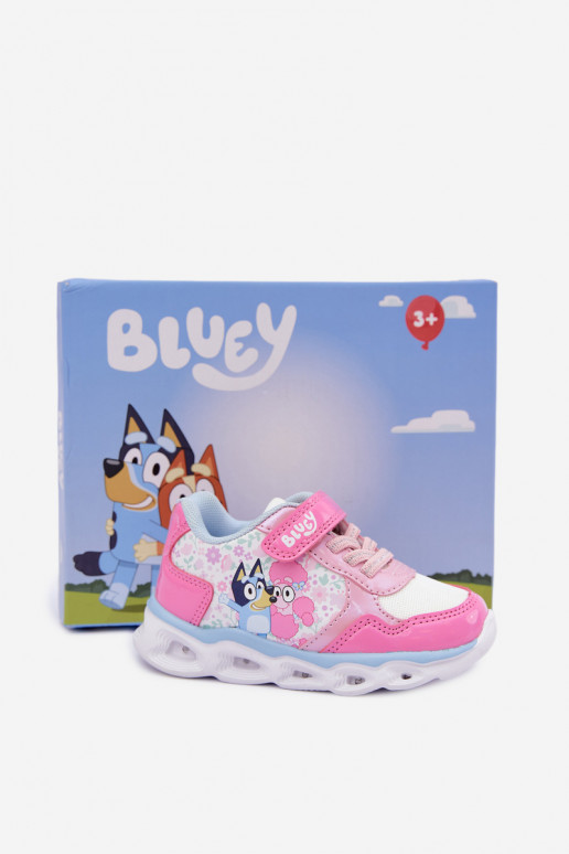 Detské tenisky Bluey s trblietavou podrážkou 8704215 v ružovej farbe