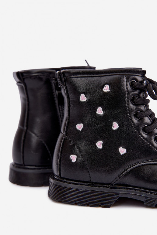 Teplé detské topánky so srdiečkami Selmora