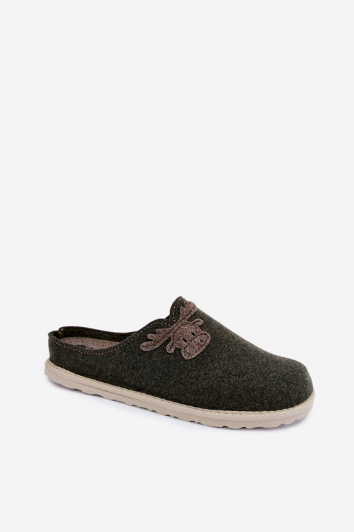 Dámske šľapky so sobmi Inblu CS000049 khaki