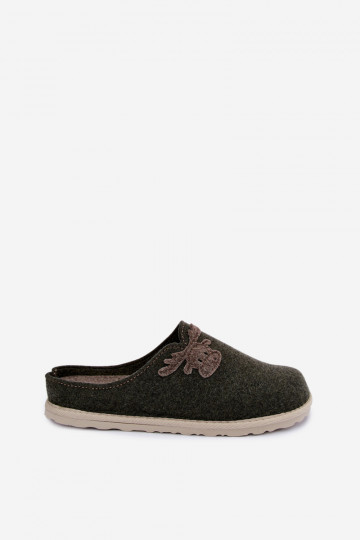 Papuče Dámske s jeleňom Inblu CS000049 khaki farby 2