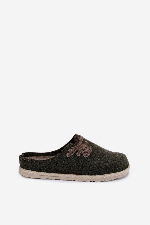 Dámske šľapky so sobmi Inblu CS000049 khaki