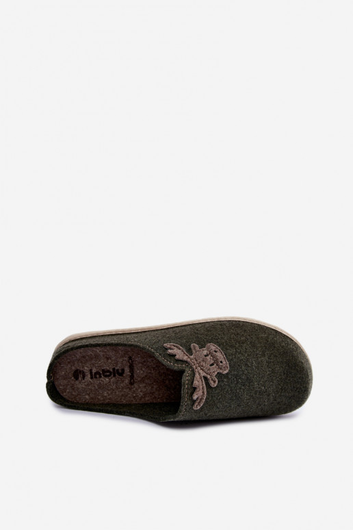 Dámske šľapky so sobmi Inblu CS000049 khaki