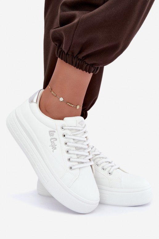 tenisky na platforme Lee Cooper LCJ-26-44-4561 v bielej farbe