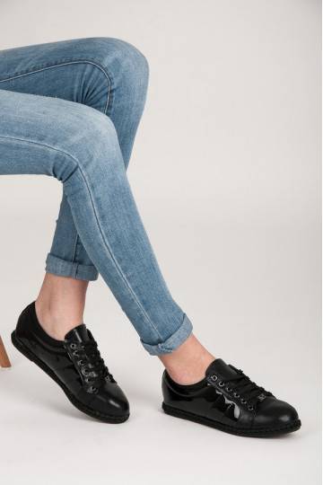 Lakované tenisky s espadrilovou podrážkou Q53-1B VICES - 1 2