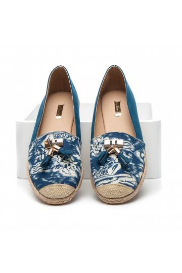 Espadrilky "Jeans Blue Suede" BL22-520BL  - 5 2