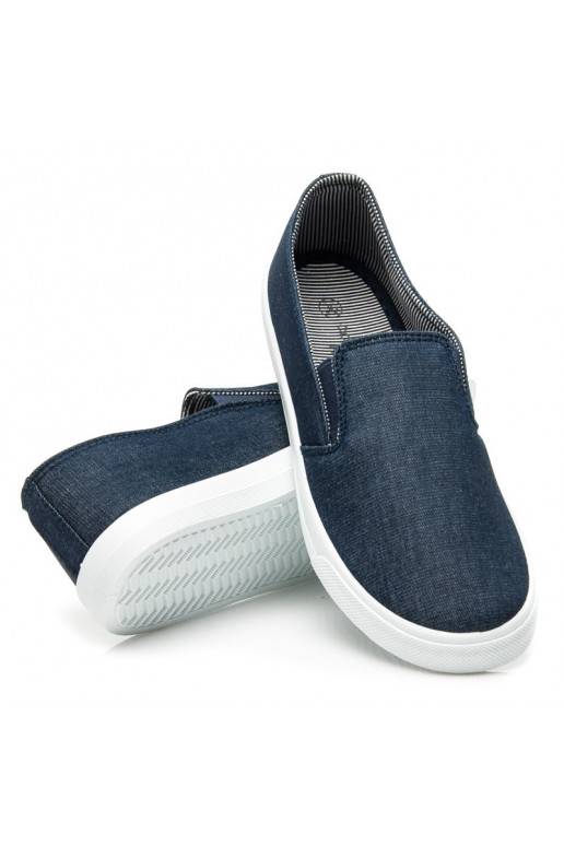 Džínové Slip On topánky DD371H.BL