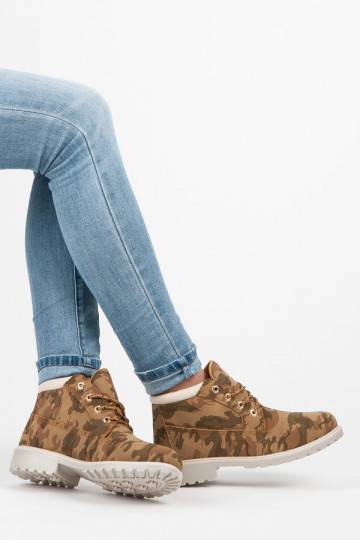 Maskáčové čižmy z ekologickej kože "TIMBER" od IDEAL W-3056C  - 7 2