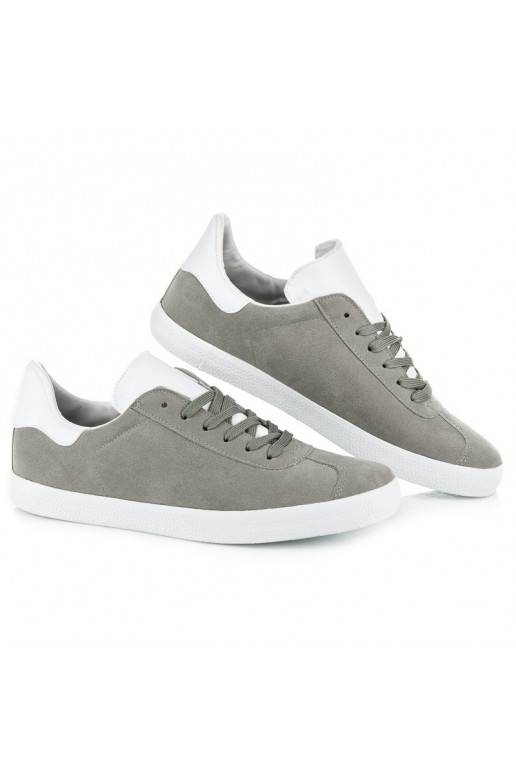 Pánska obuv na voľný čas v šedej a bielej farbe 85-158G  - 2 Pánska obuv na voľný čas v šedej a bielej farbe 85-158G  - 2