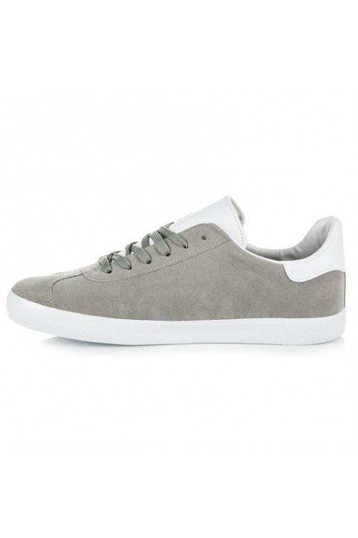 Pánska obuv na voľný čas v šedej a bielej farbe 85-158G  - 5 Pánska obuv na voľný čas v šedej a bielej farbe 85-158G  - 5