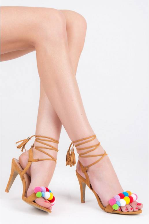 Hnedé sandále Sergio Todzi s farebnými detailmi L977C  - 3