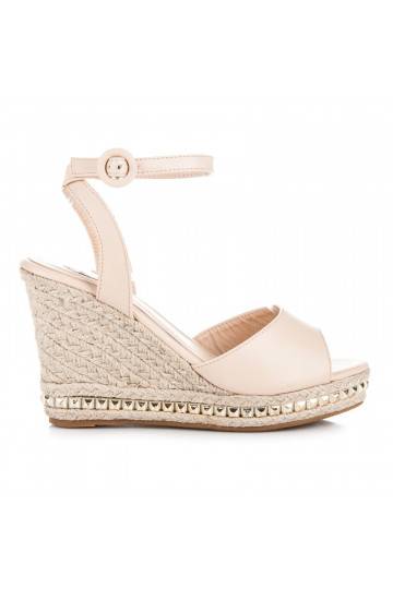 Béžové sandále na platforme VICES s nitmi 2084-14BE  - 1 2