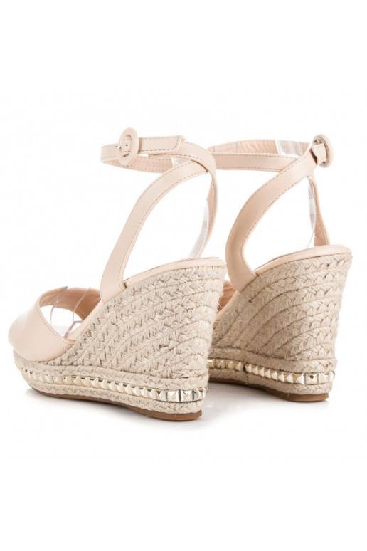 Béžové sandále na platforme VICES s nitmi 2084-14BE  - 6