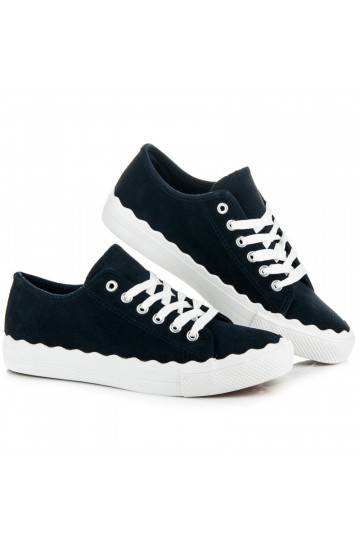 Tmavomodrá šnurovacia tenisová obuv AB-174DK.BL  - 1