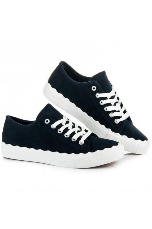 Tmavomodrá šnurovacia tenisová obuv AB-174DK.BL  - 1 Tmavomodrá šnurovacia tenisová obuv AB-174DK.BL  - 1