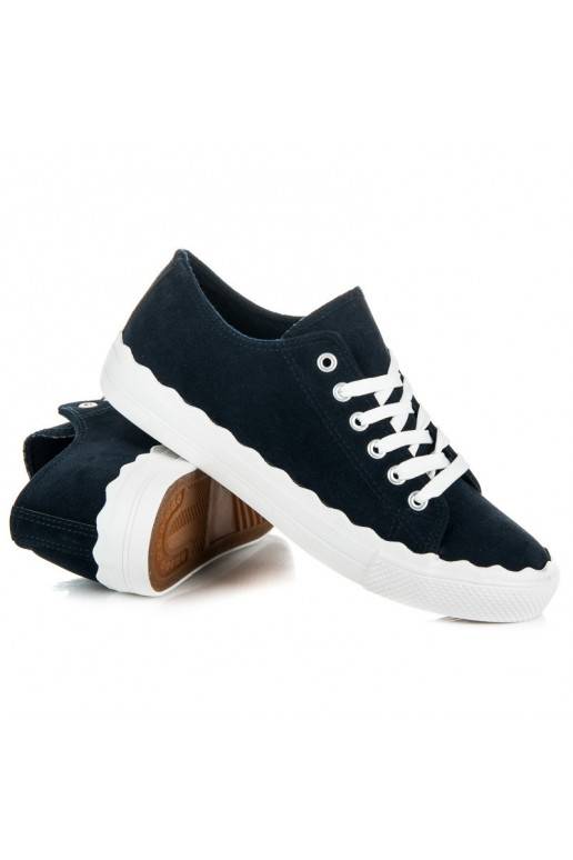 Tmavomodrá šnurovacia tenisová obuv AB-174DK.BL  - 5 Tmavomodrá šnurovacia tenisová obuv AB-174DK.BL  - 5