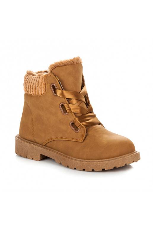 Hnedé čižmy so saténovými čižmami  - 2