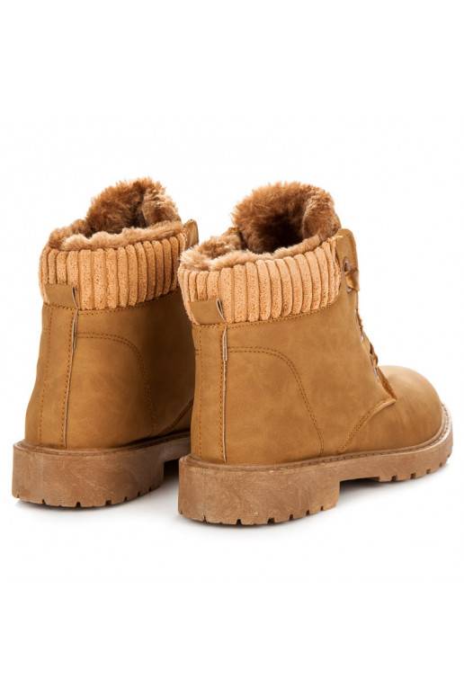 Hnedé čižmy so saténovými čižmami  - 6