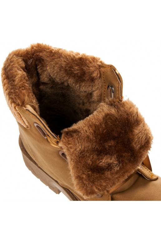 Hnedé čižmy so saténovými čižmami  - 8